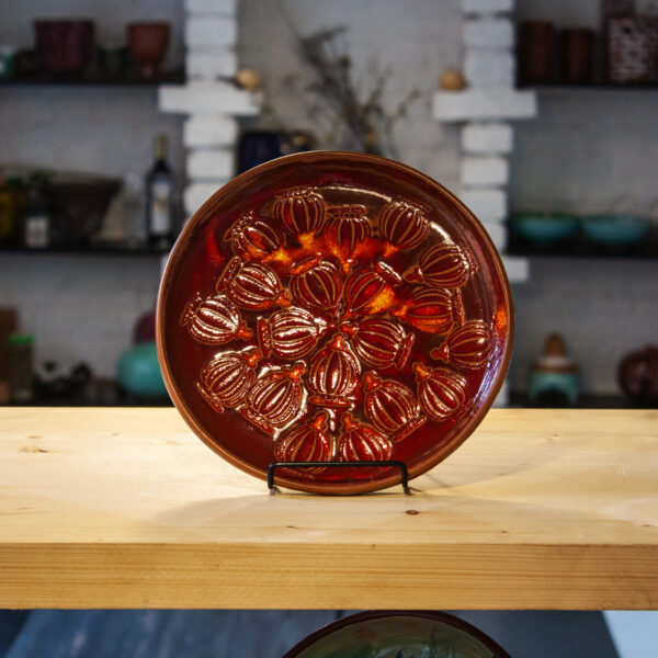 Тарелка круглая керамика Мак D 230