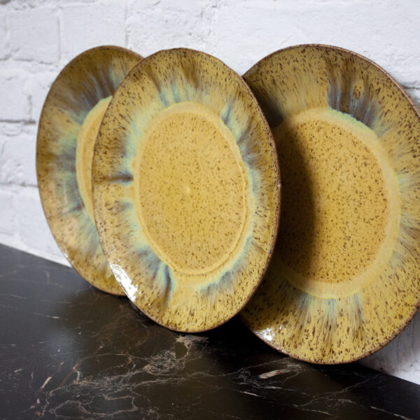 Тарелка с полями керамика Гавайи Шафран