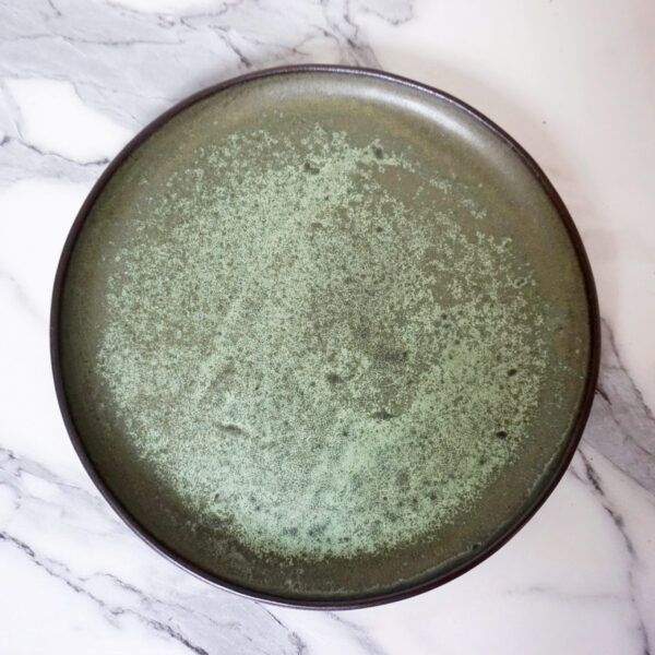 Зеленая керамическая Тарелка круглая Casual Бали Olive