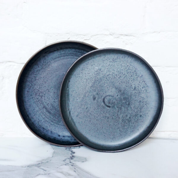 Тарелка круглая из каменной керамики Casual Серый сатин