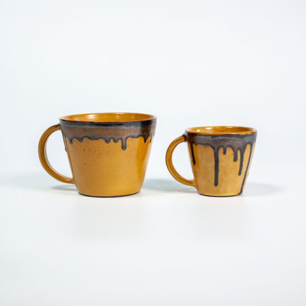 Чашка из керамики желтая