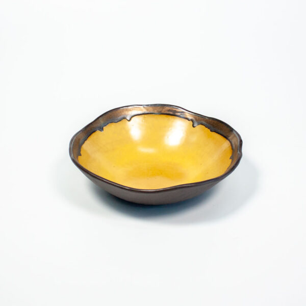 Миска из керамики желтая